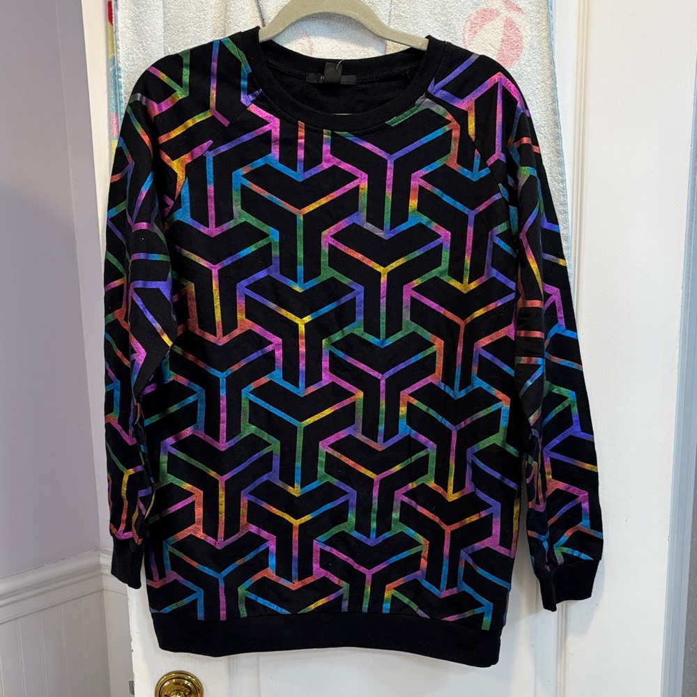 NWT Forever 21 Multicolor Geometric Print Top